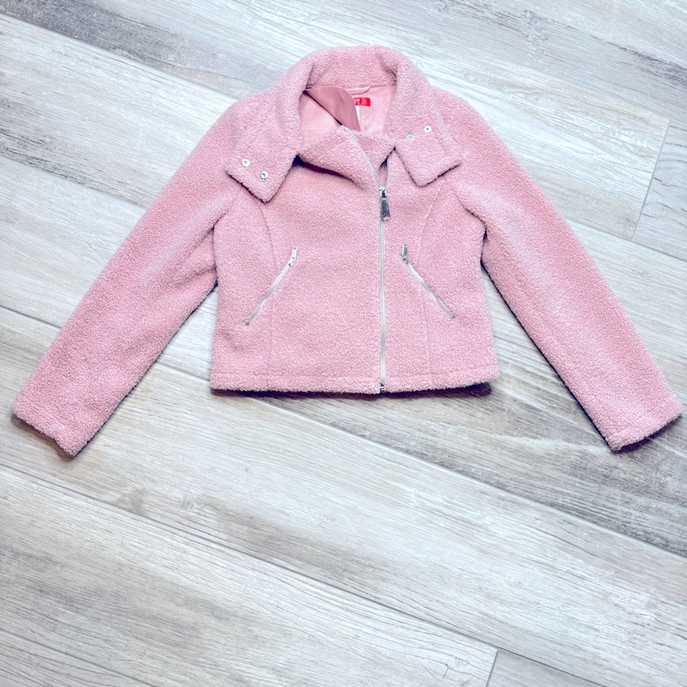 AQUA GIRL PINK FUR JACKET SIZE small